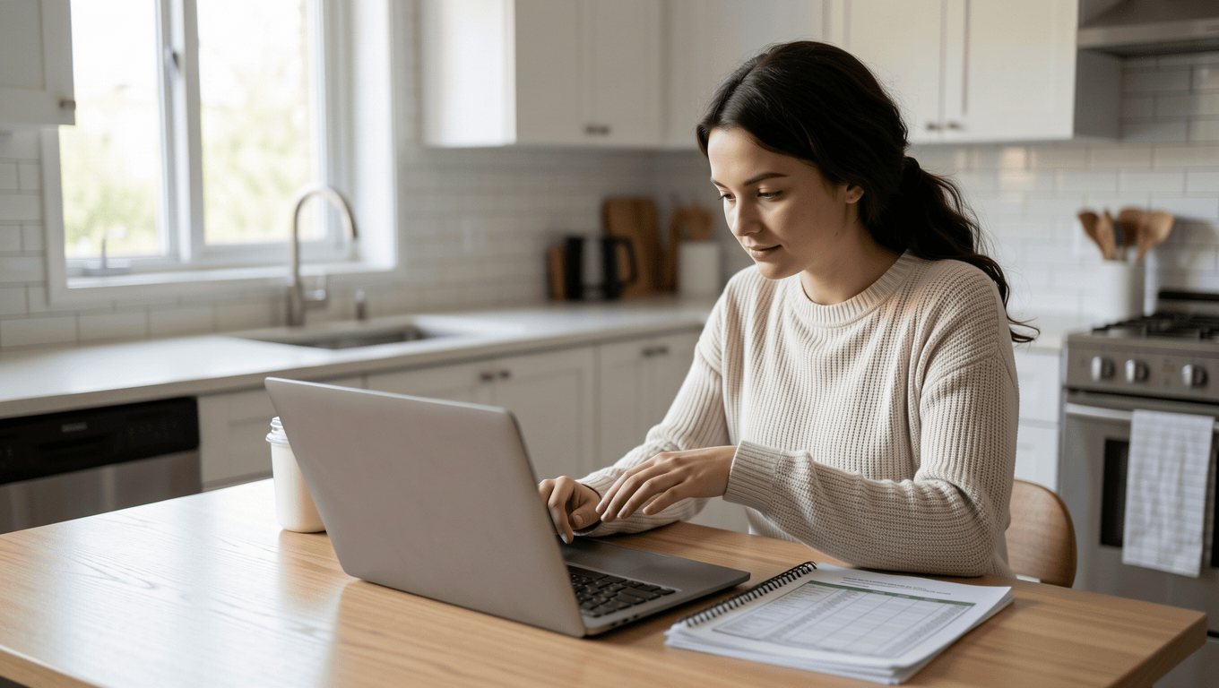Woman reviewing emergency loans with bad credit in Texas.