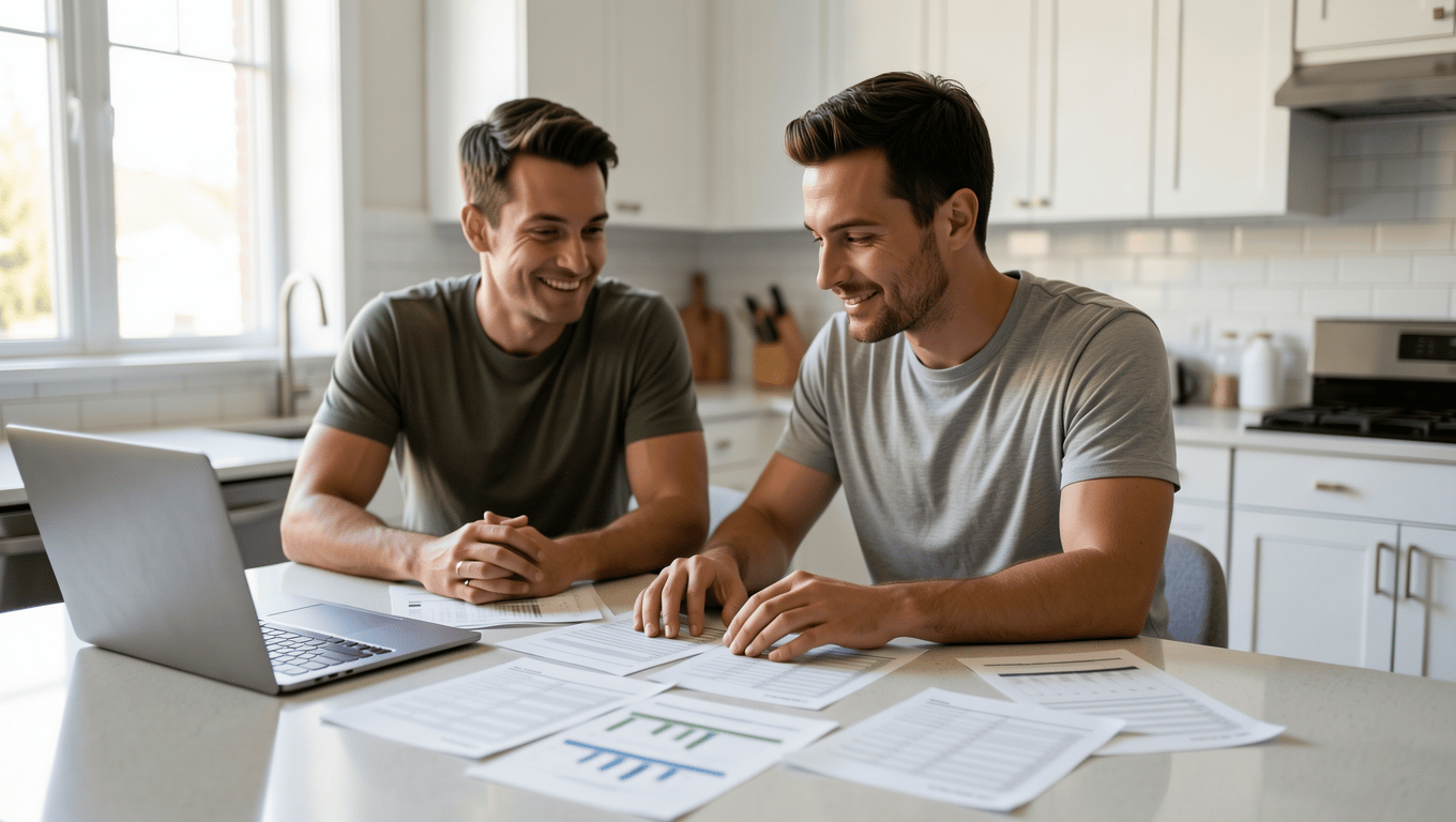 couple planning finances after getting bad credit loan in Texas