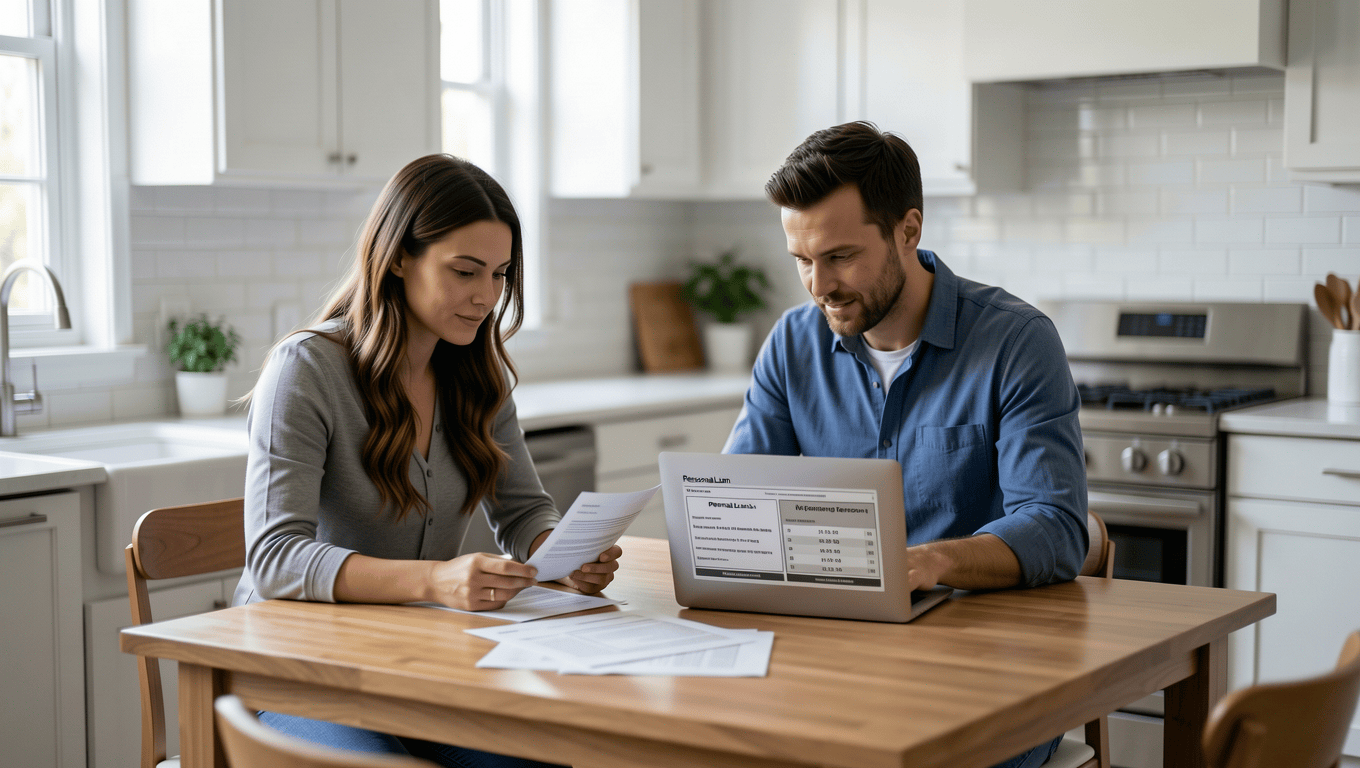 couple comparing long term loans with bad credit in Texas