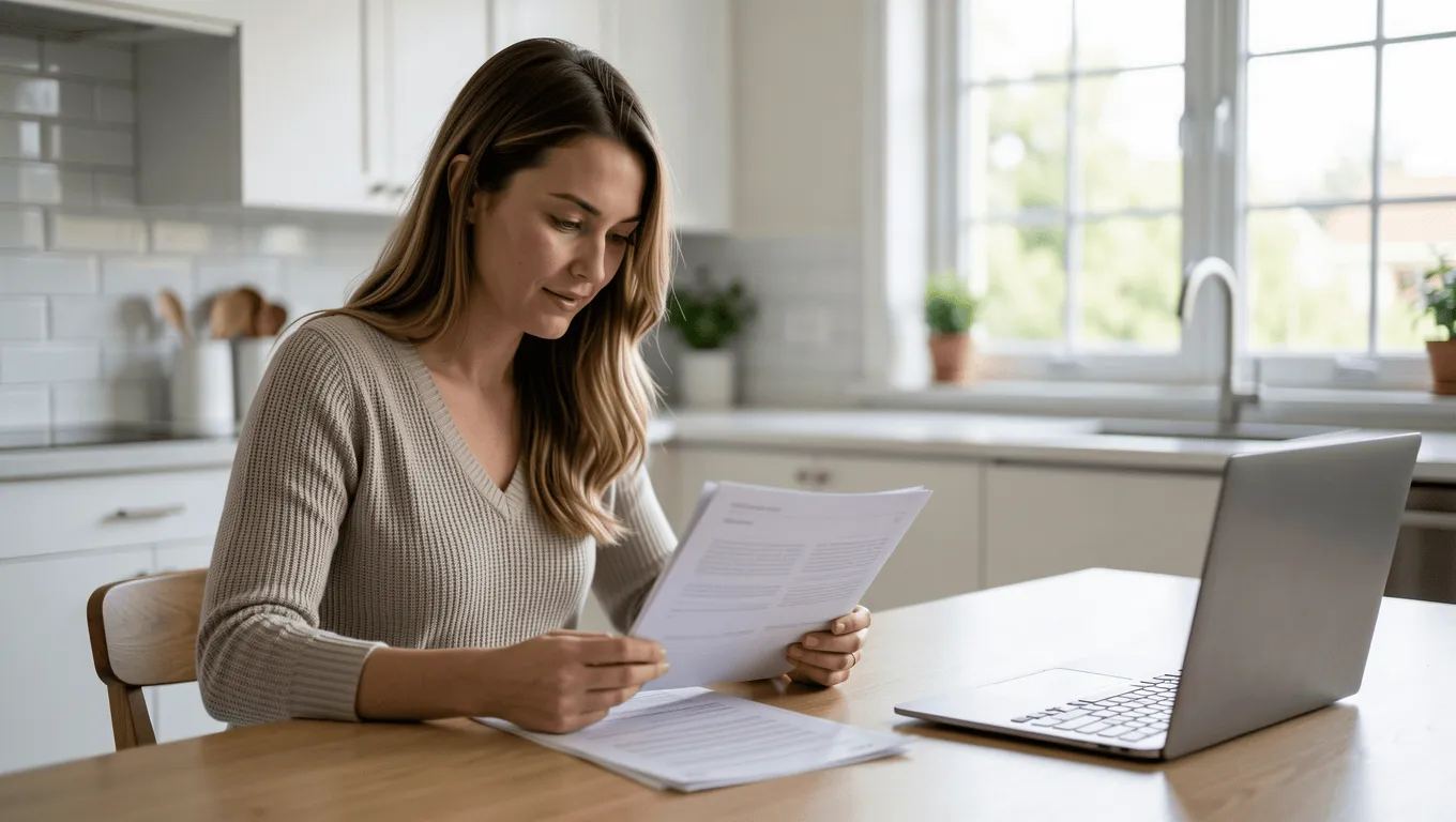 Woman reviewing no credit check loans Texas options.