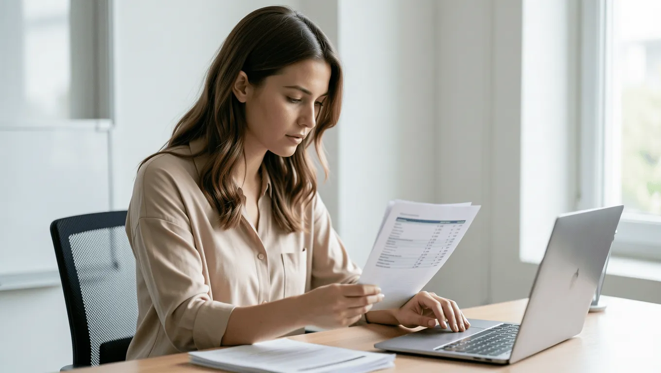 Woman Reviewing Loan Documents Debt to Income Ratio Texas Lenders