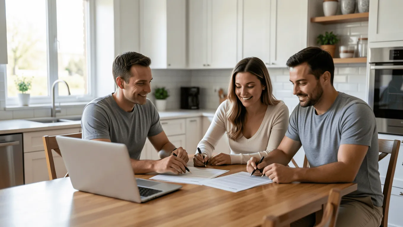 Family discussing Amarillo Texas personal loans and financial options.