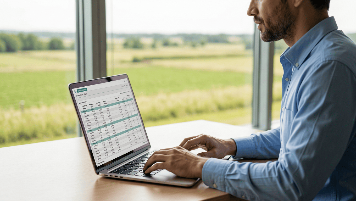 Rancher budgeting with a personal loan for equipment in Amarillo Texas.