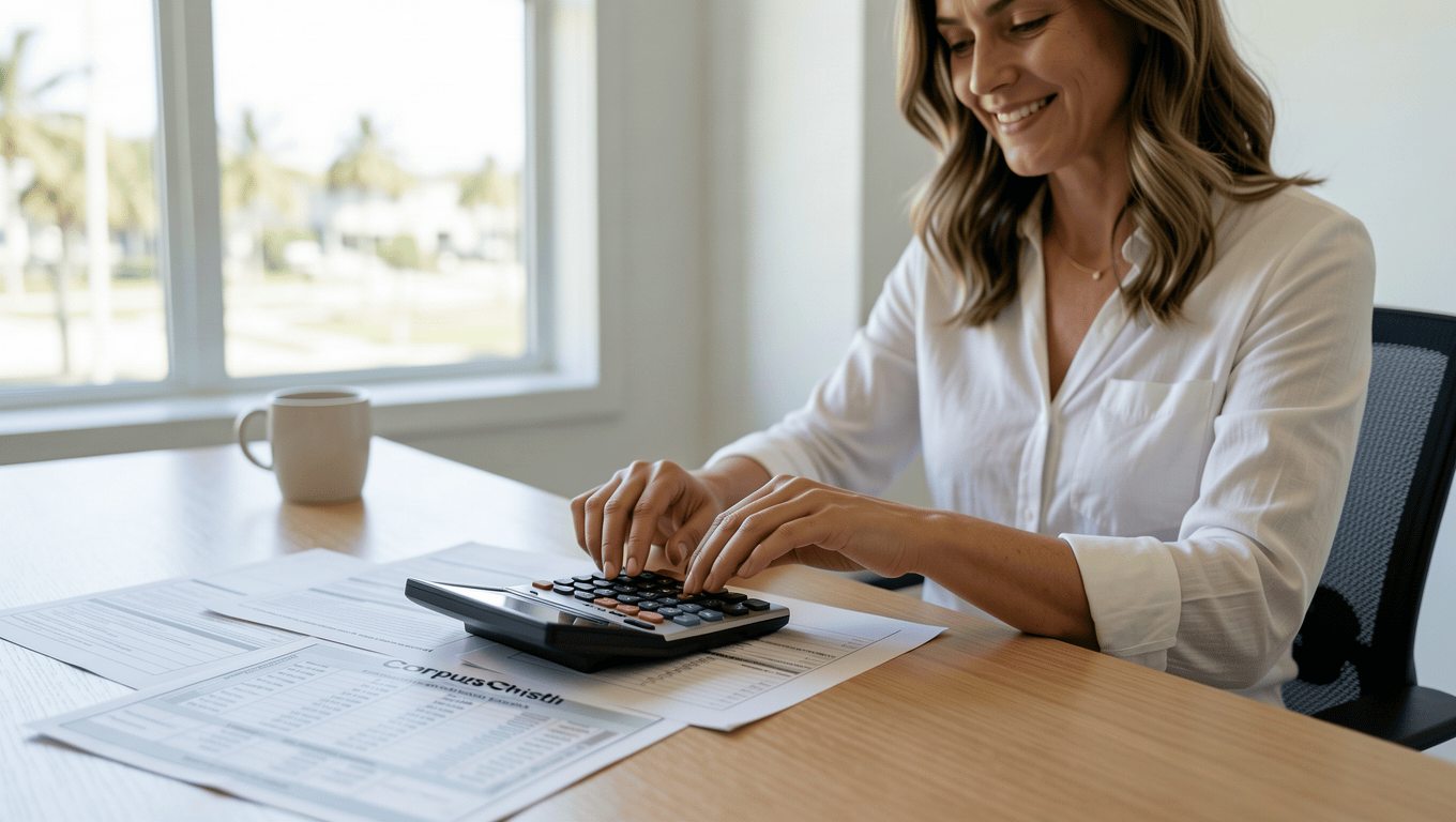 Corpus Christi resident budgeting finances to prepare for potential storm costs.