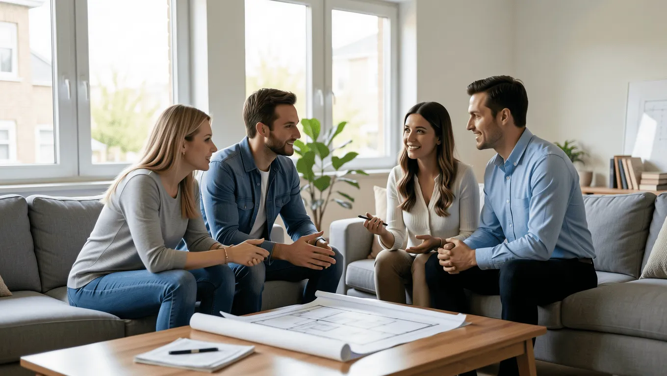 Couple planning home improvements using a personal loan Irving TX