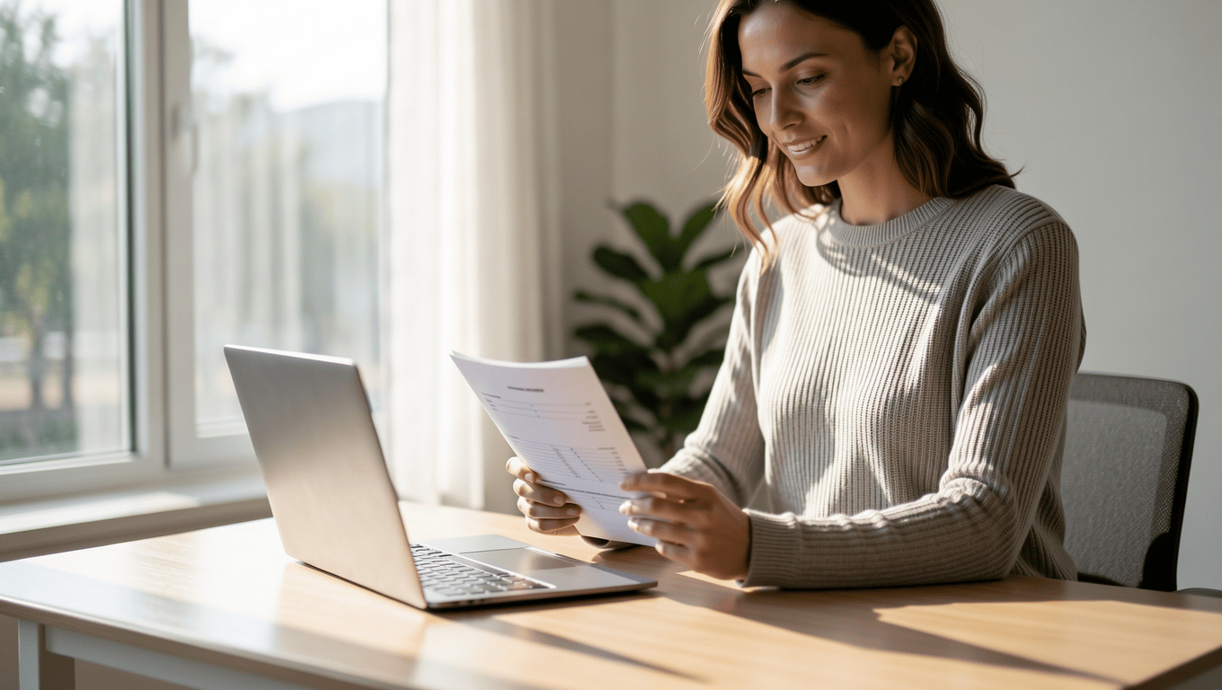 Woman Reviewing Personal Loan Documents Killeen TX