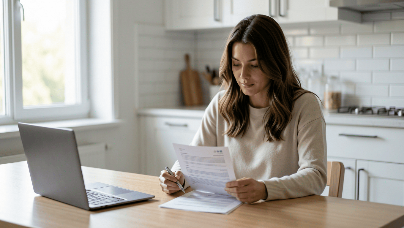 Woman reviewing Lubbock personal loans and comparing rates.