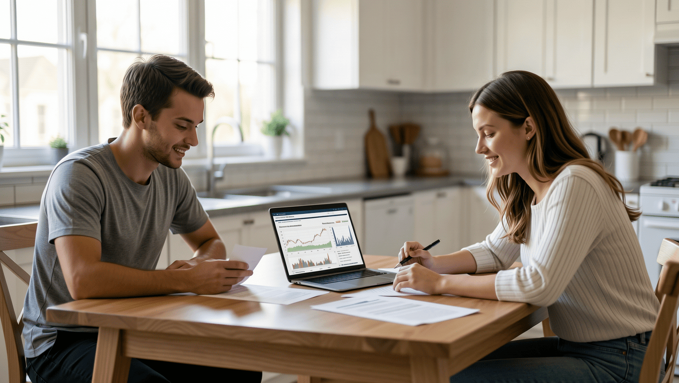 couple reviewing personal loans in mckinney texas