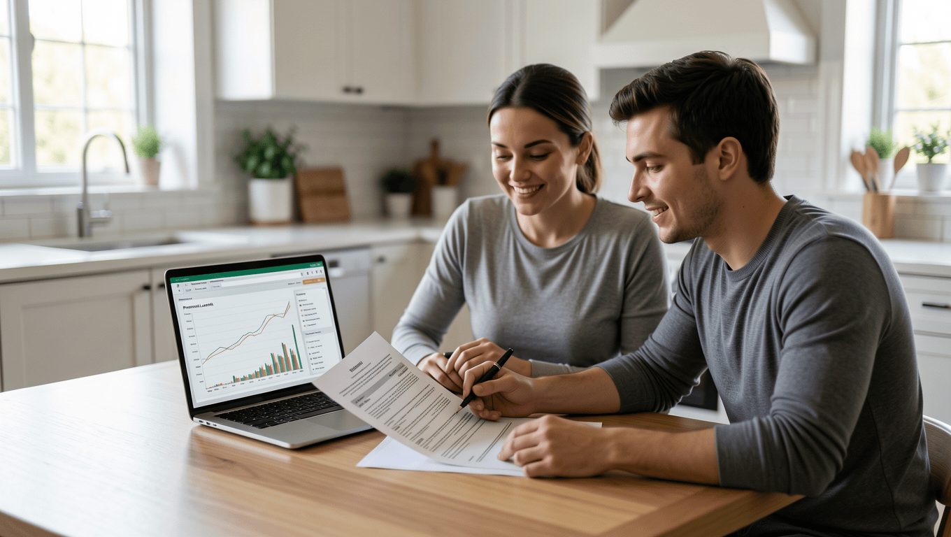 Couple Reviewing Personal Loan Documents in San Antonio Texas