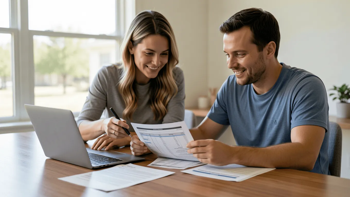 Waco residents comparing personal loans and budgeting finances.