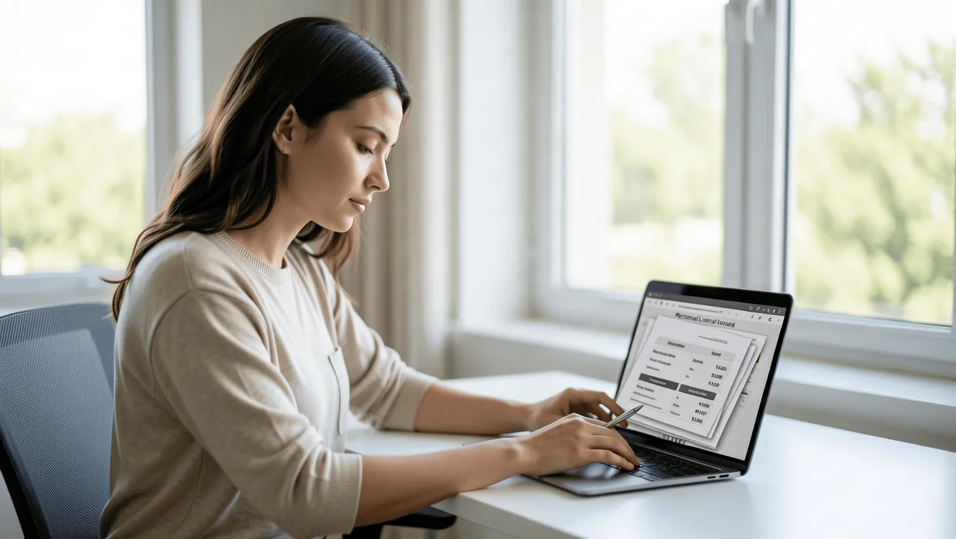 Woman Reviewing Loan Documents – 520 Credit Score Loan Texas