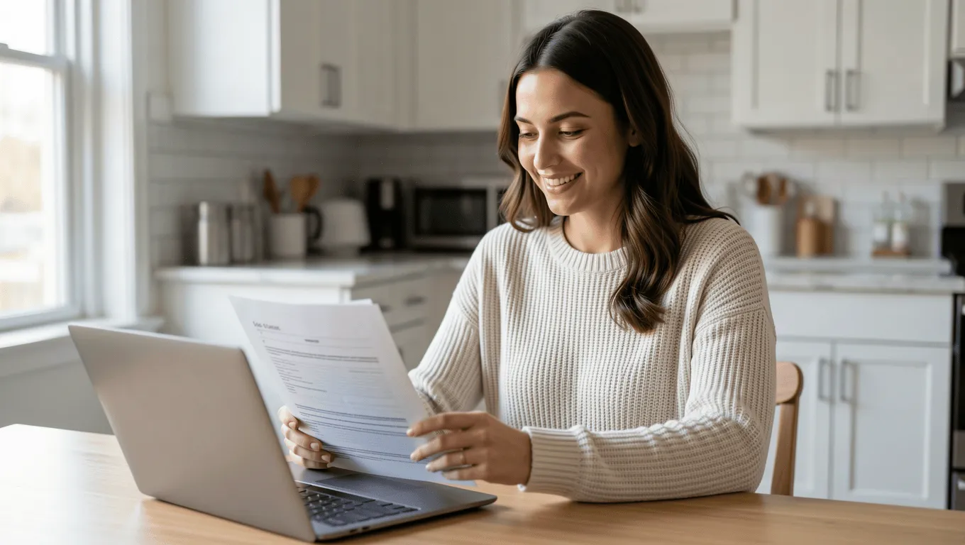 Woman Reviewing 580 Credit Score Loan Options in Texas
