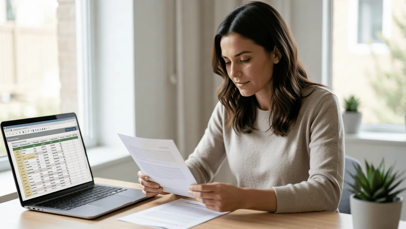 Woman Reviewing Loan Documents 600 Credit Score Texas
