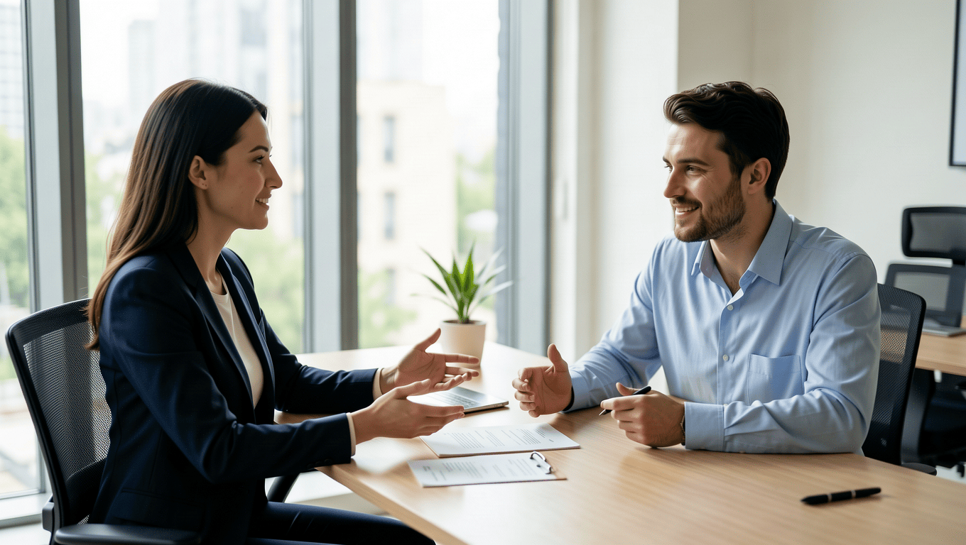 Couple Meeting Financial Advisor 600 Credit Score Loan Texas