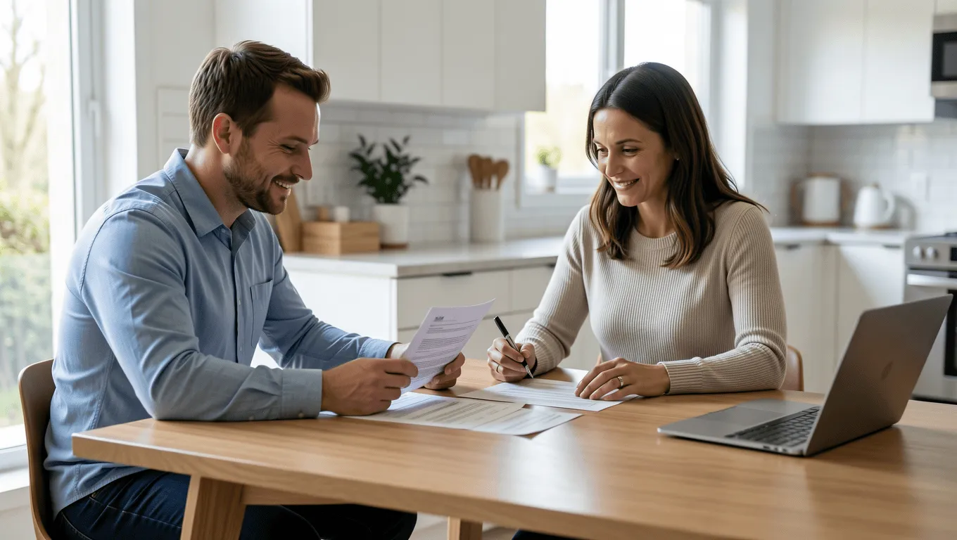 Couple reviewing 620 credit score loan options in Texas