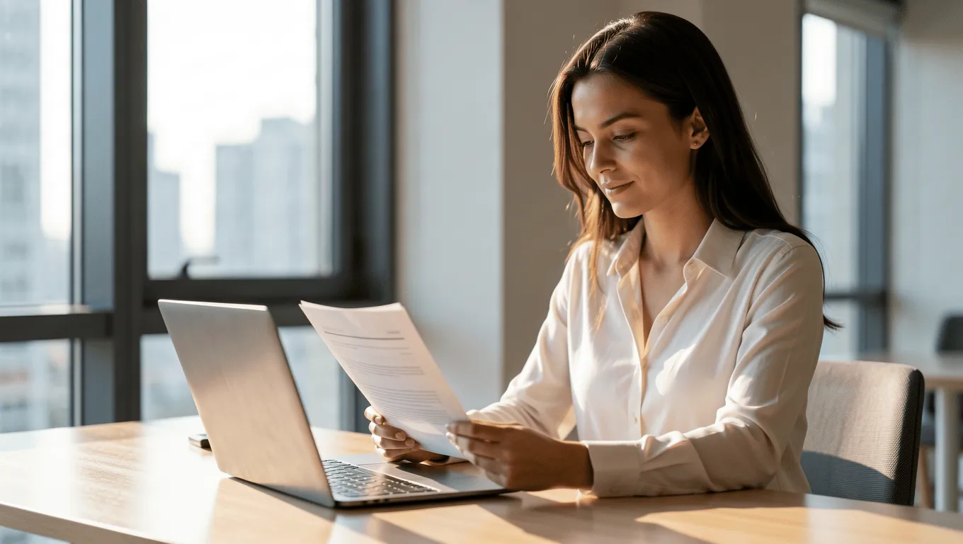 Woman reviewing 680 credit score loan options in Texas.