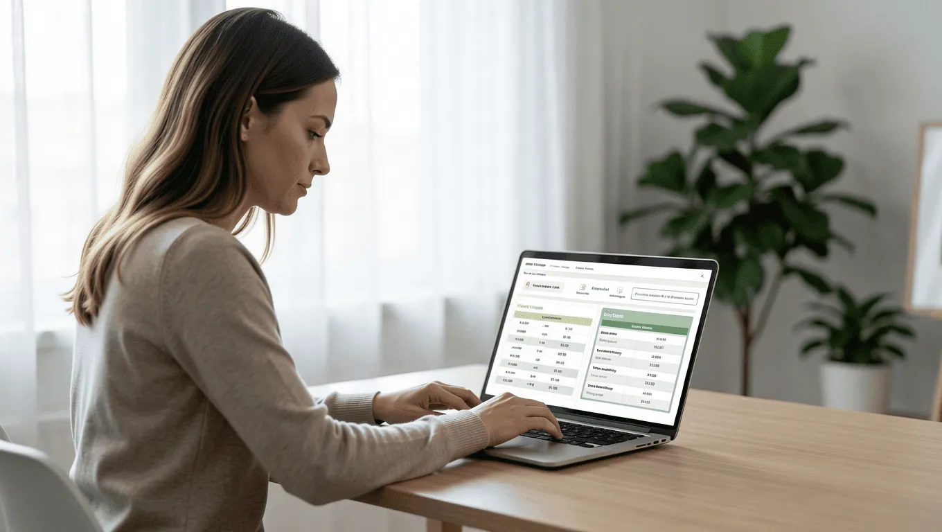 Woman budgeting with a 750 credit score loan in Texas