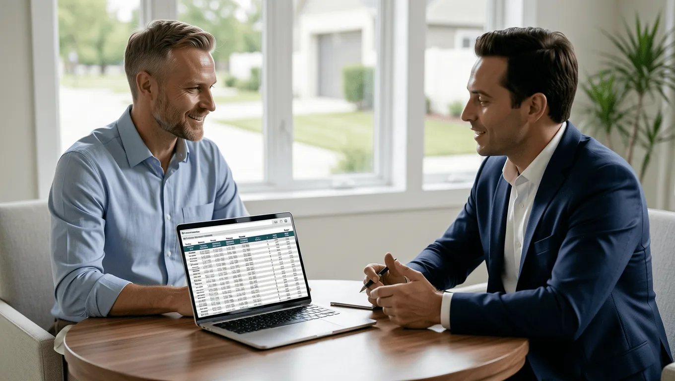 Homeowner Discussing Concrete Driveway Financing Options Texas