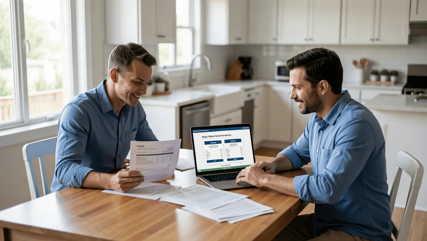 Couple discussing hvac financing options in Texas
