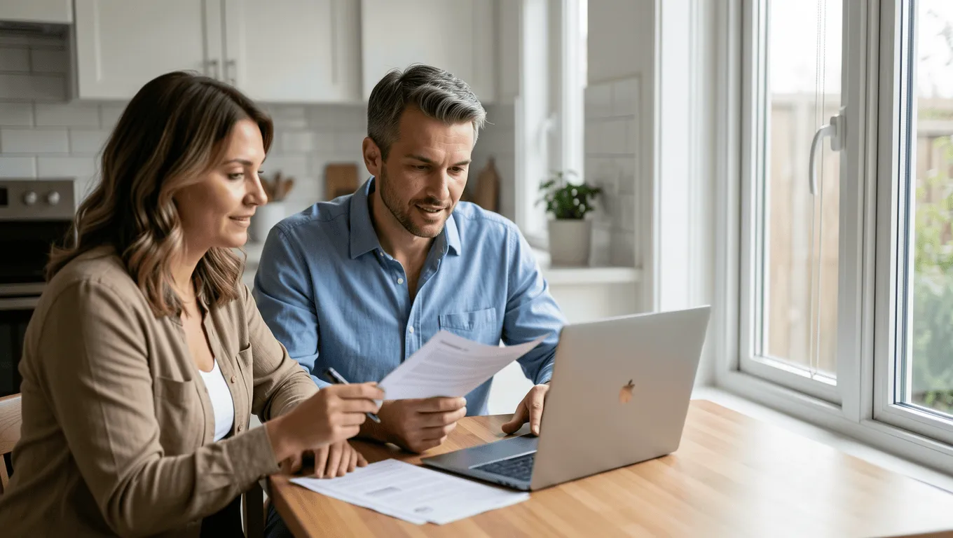 Couple Reviewing Window Financing Options in Texas