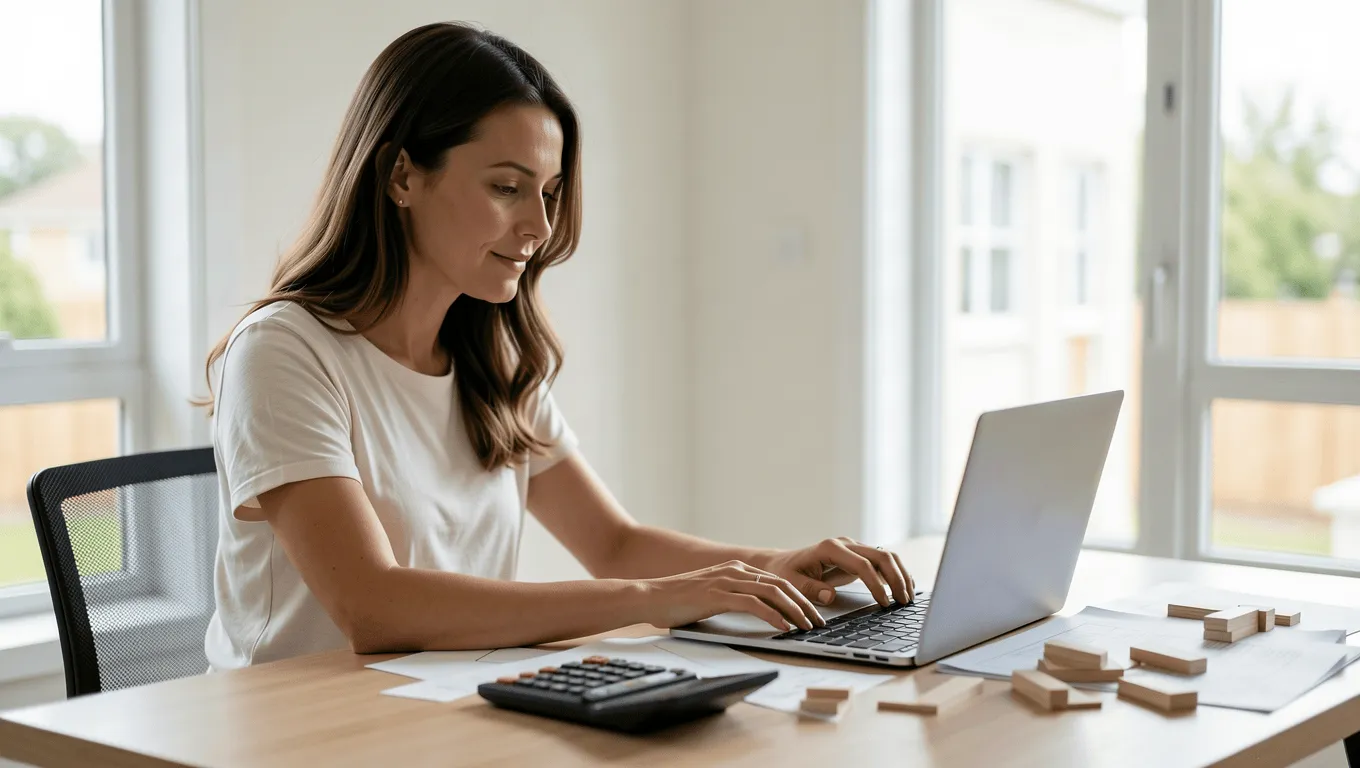 Woman Budgeting for $15000 Home Renovation Loan in Texas