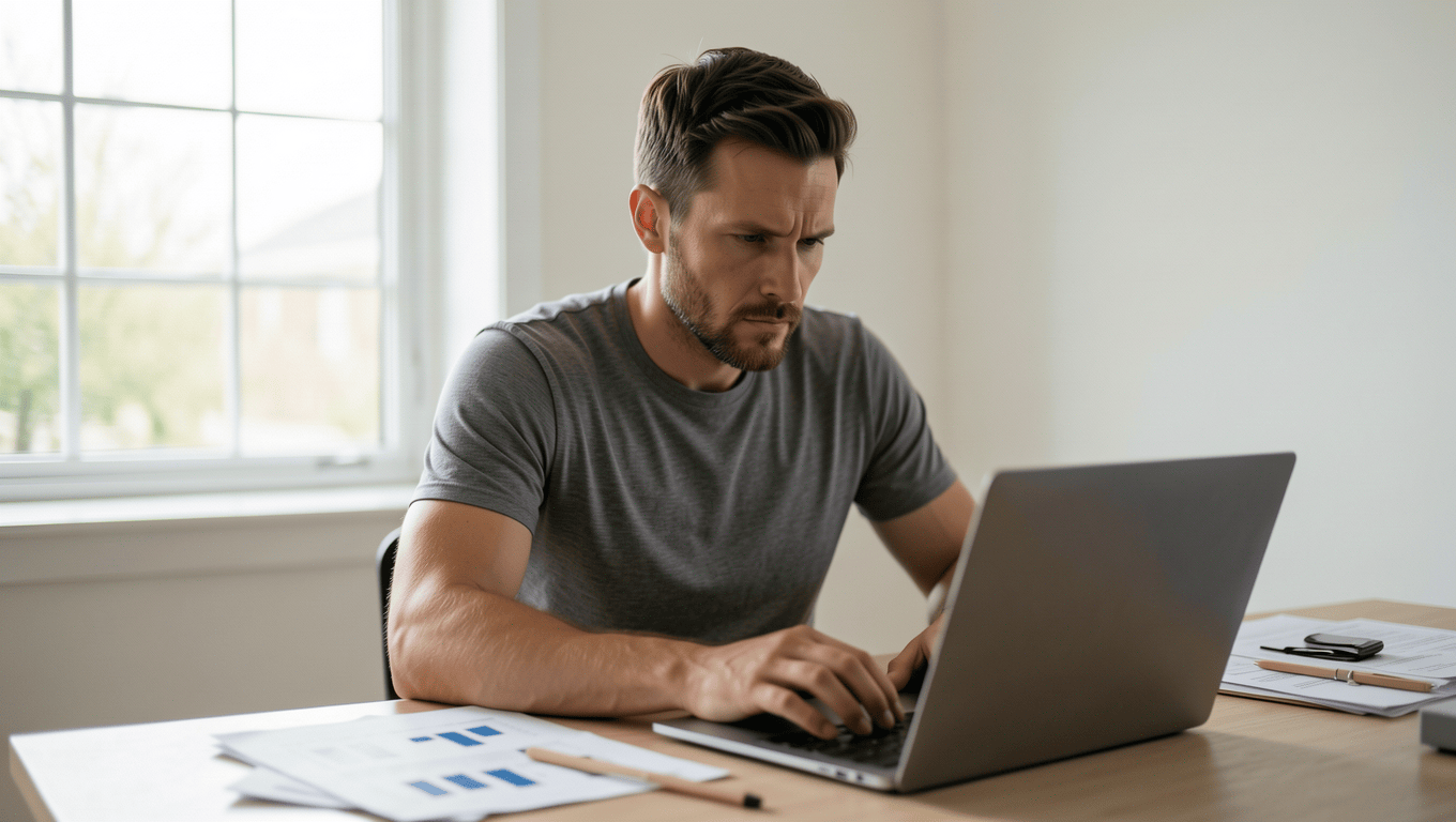 man budgeting finances for 30000 loan in Texas