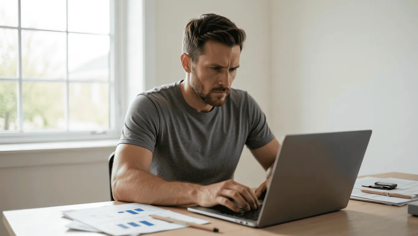 man budgeting finances for 30000 loan in Texas