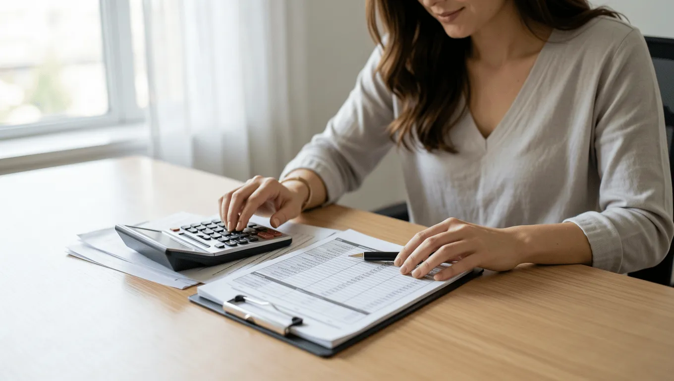 Woman Budgeting Finances After Receiving $4000 Loan Texas