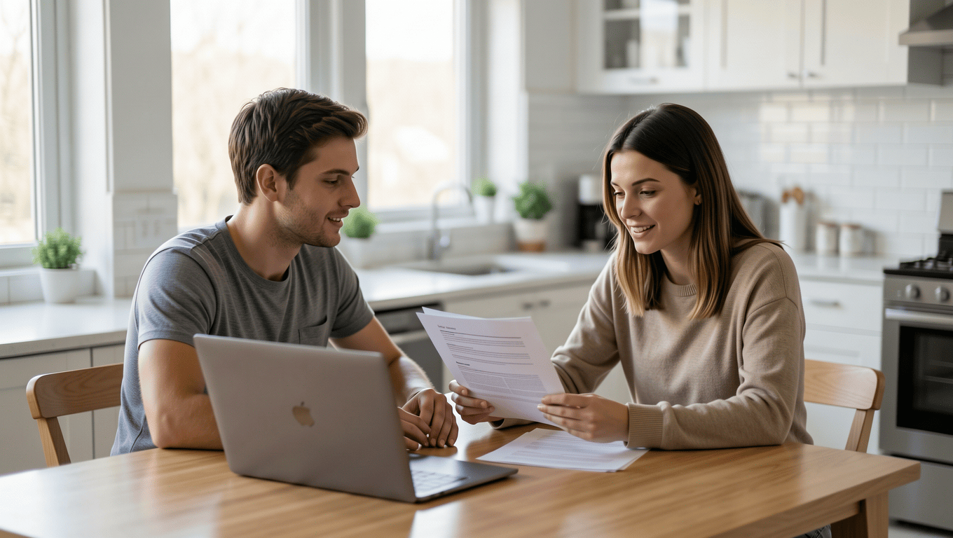 Couple reviewing appliance financing options in Texas for 2026