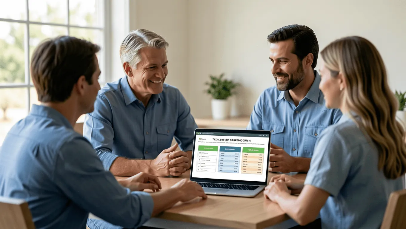 Texan family discussing appliance financing with an advisor in 2026