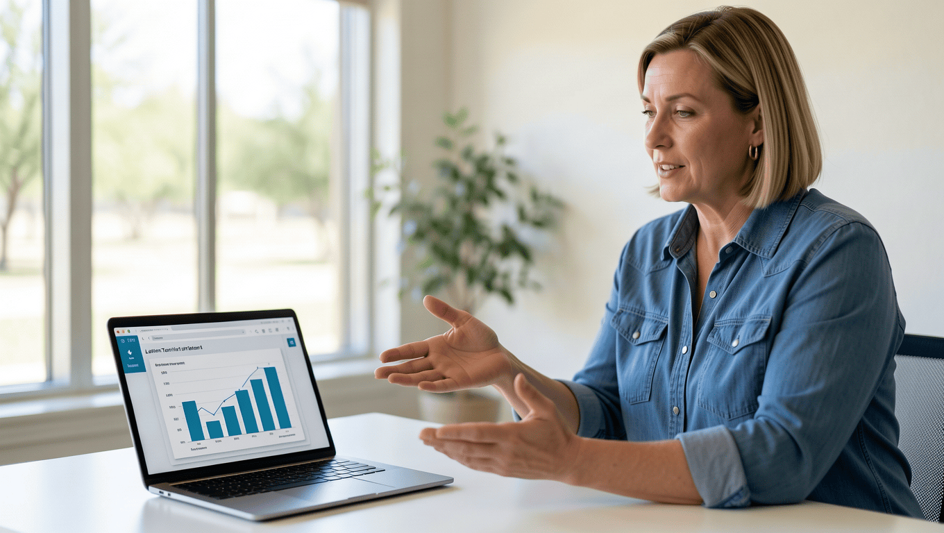 Financial advisor discussing car financing bad credit texas with client.