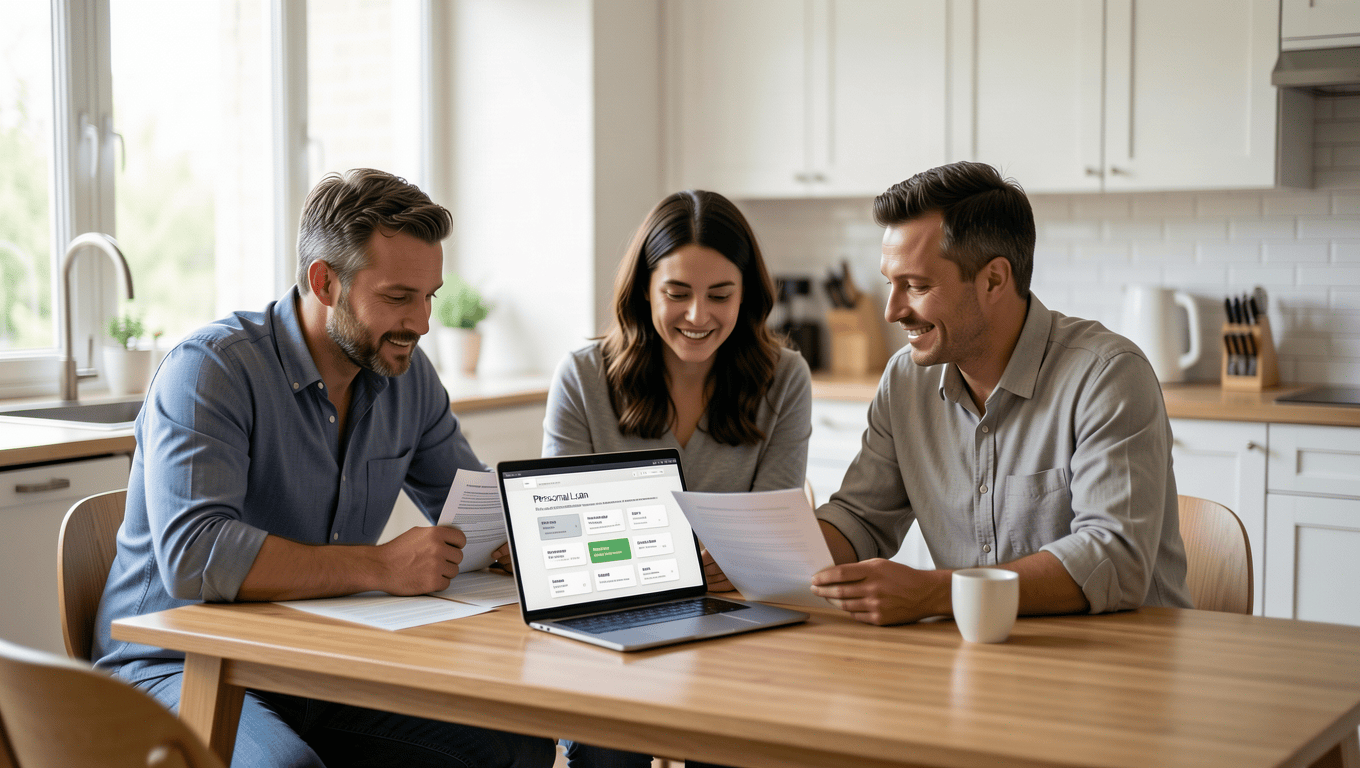 Family discussing car repair loans in Texas.