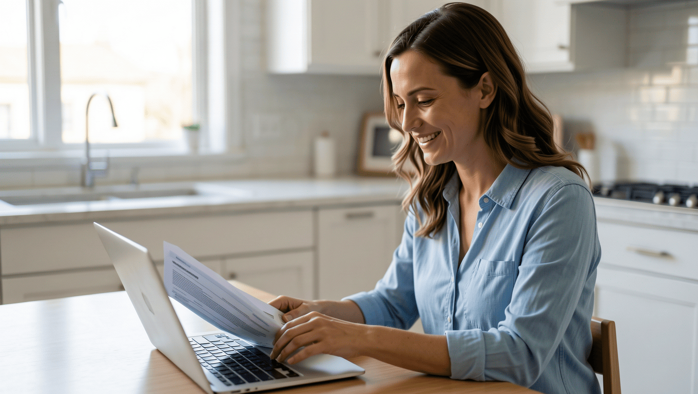 Woman reviewing dental loan options in Texas for 2026.