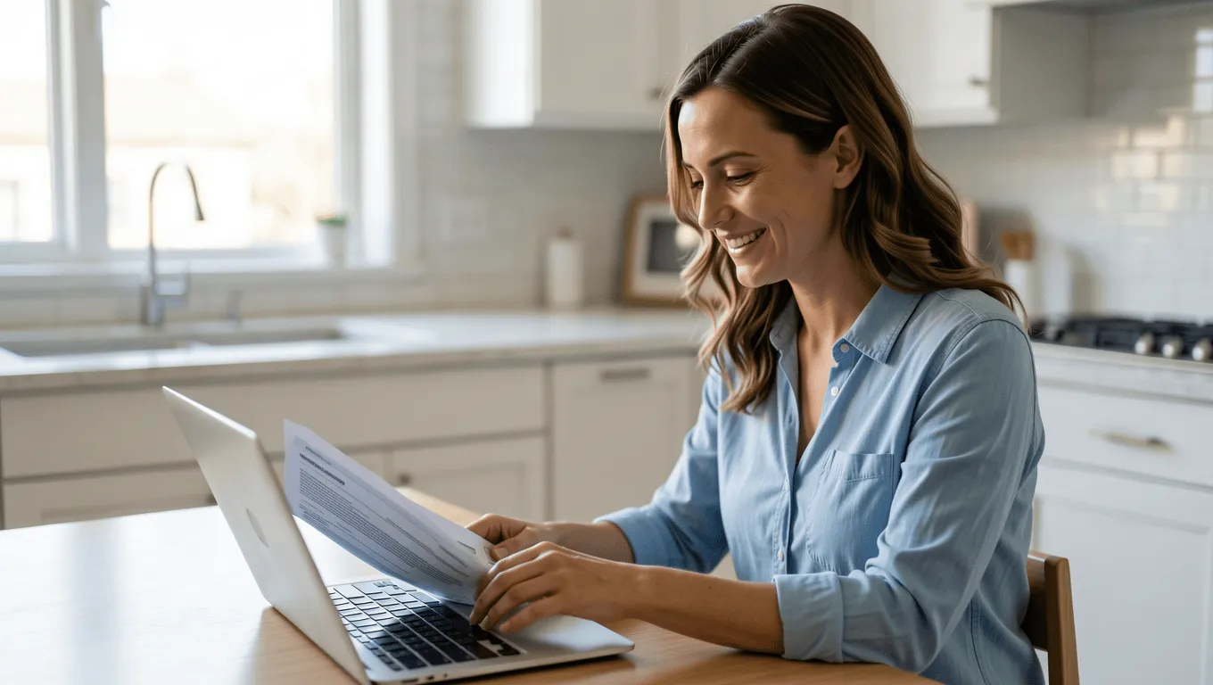 Woman reviewing dental loan options in Texas for 2026.