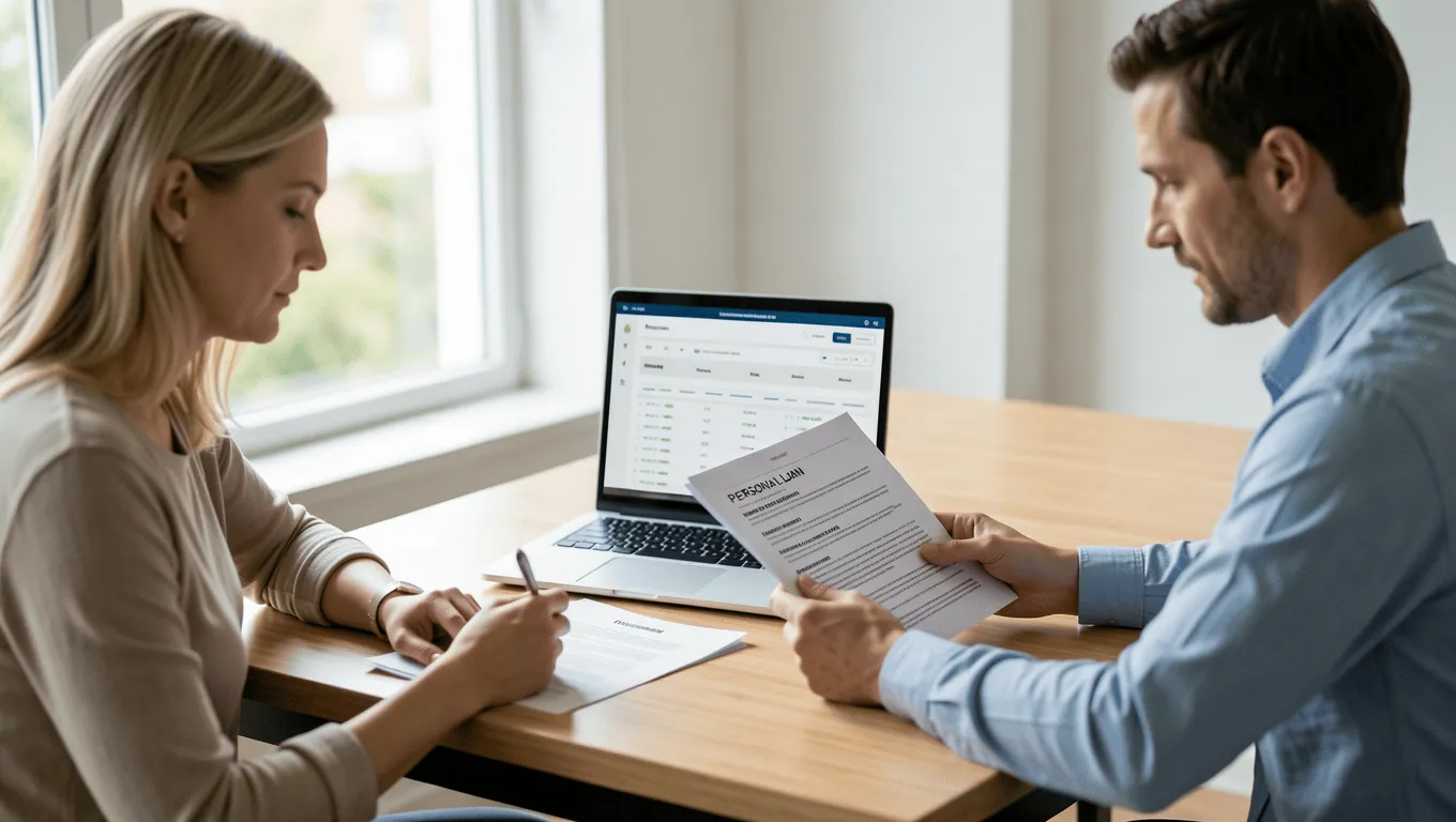 Couple Reviewing RV Loan Documents - Texas Loans Today