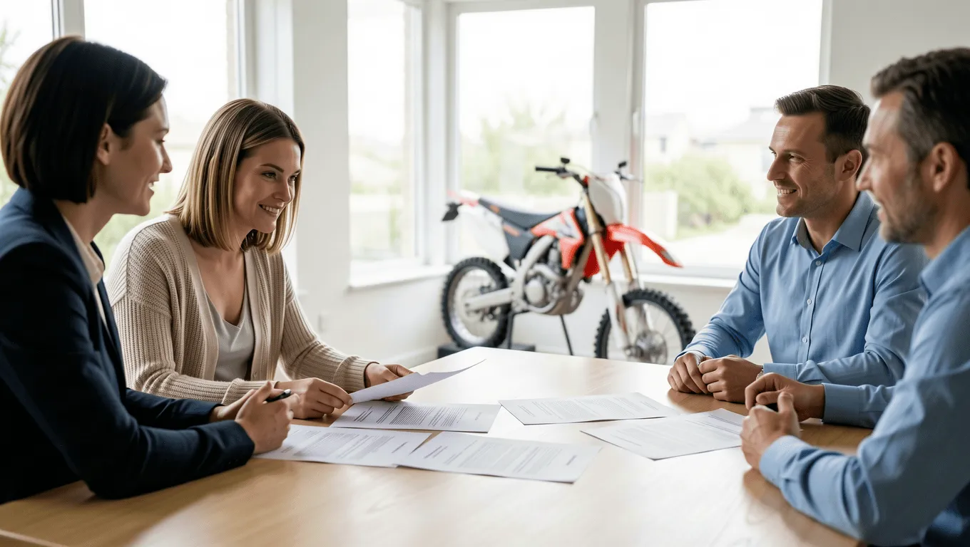 Discussing Dirt Bike Financing Options with Advisor in Texas