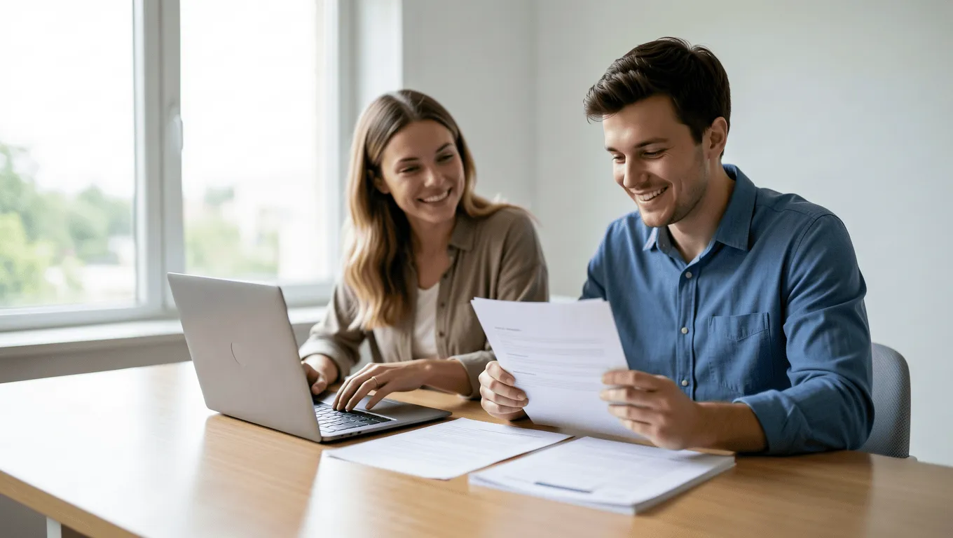 couple reviewing ebike loan documents in Texas